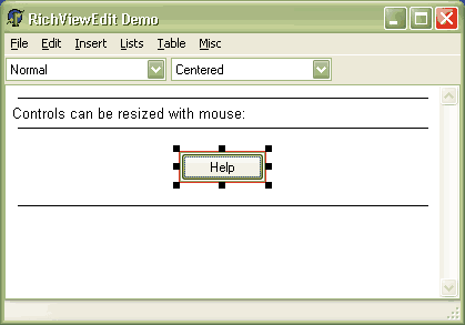 Resizing TButton control